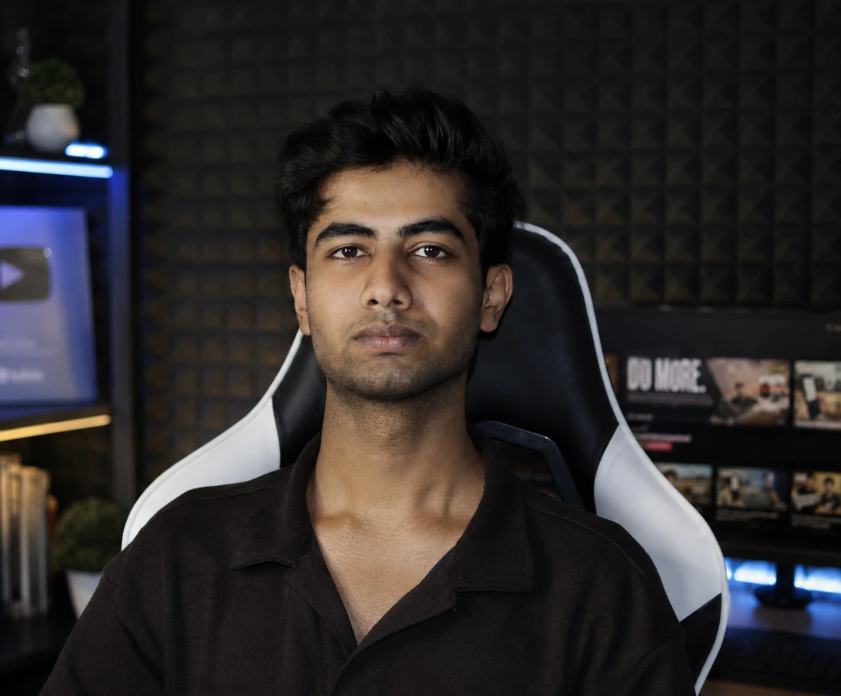 Aditya Singh Thakur in his recording studio